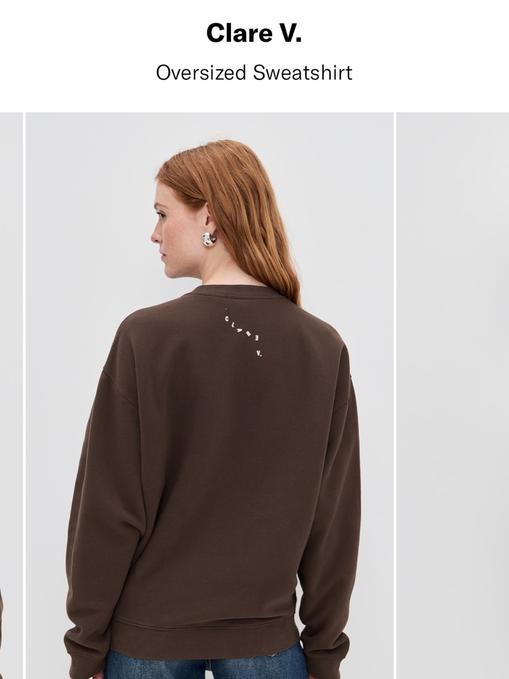 Clare V. Oversized Sweatshirt - Picture 2 of 9